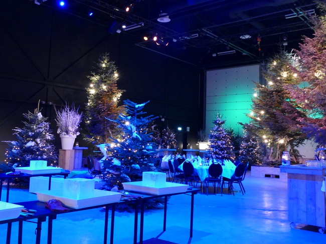 Ijsculptuurhouwen in de Hangar