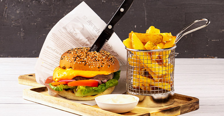hamburger met friet